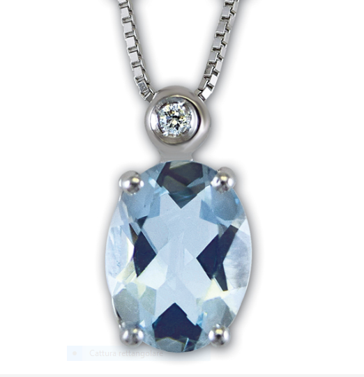 Halskette Gemoro Dame Acquamarina in Weißgold Acquamarina PME140BIA - PME140BIA